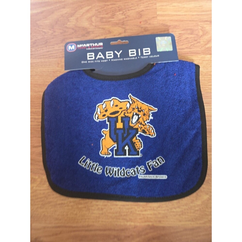 Wincraft NCAA University Of Kentucky Wildcats Baby Bib Little Fan Mascot NEW